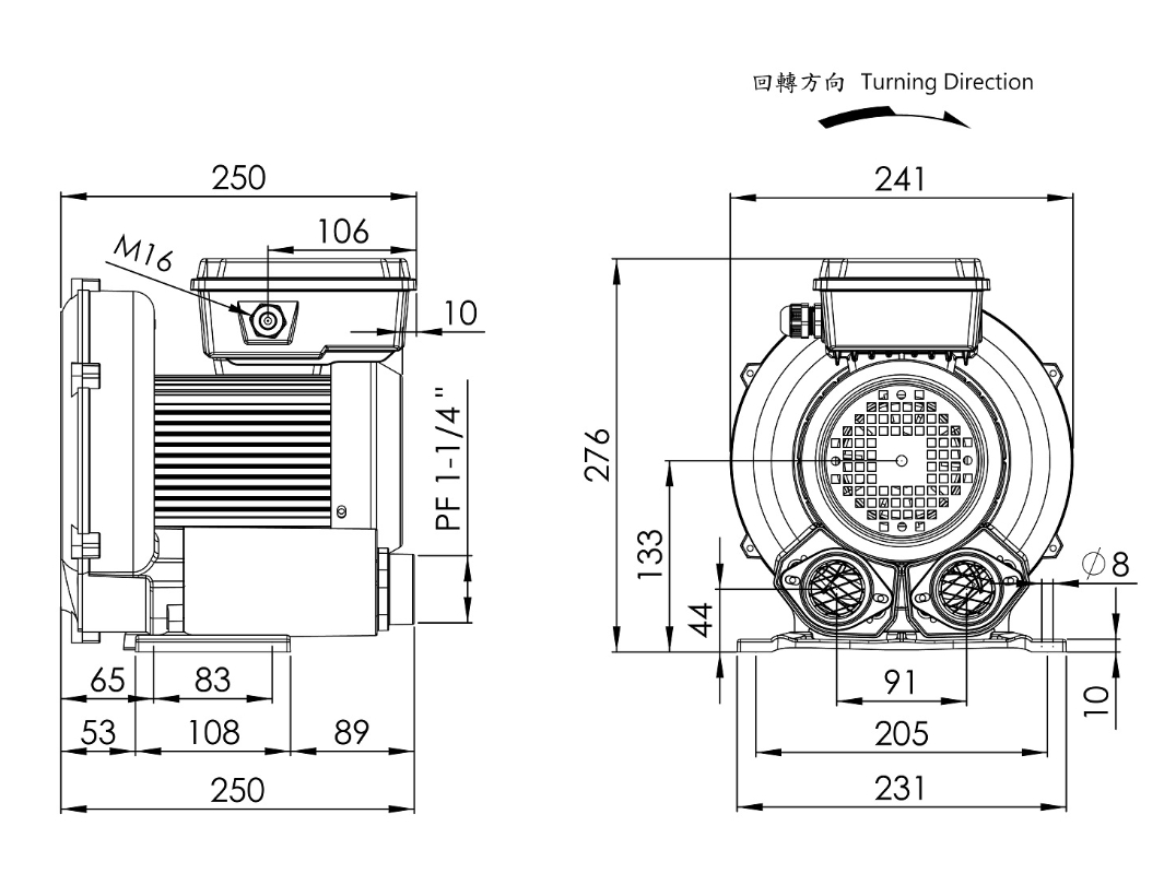 環形鼓風機 LG-1068A    1/4HP  1Φ