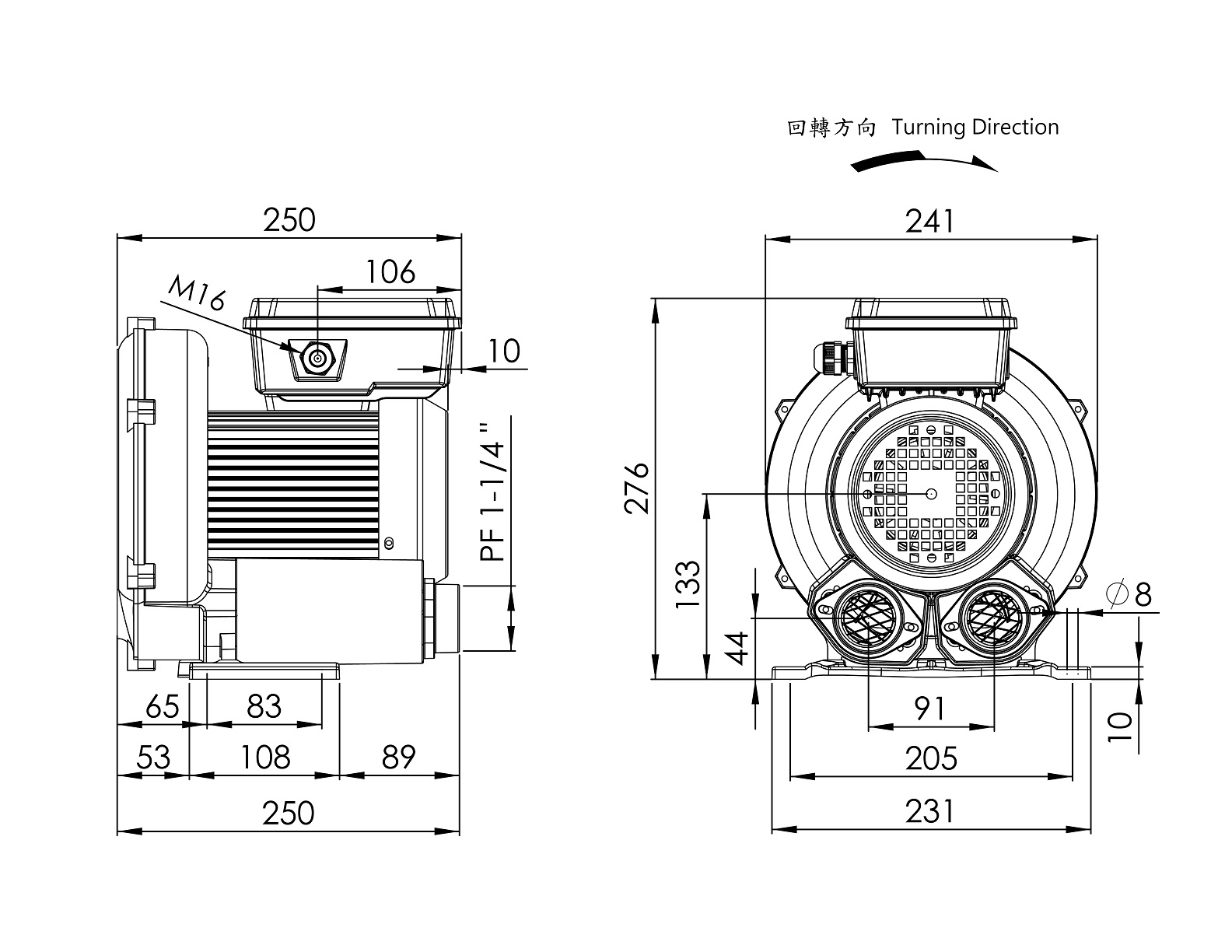 環形鼓風機 LG-2068A    1/2HP  1Φ