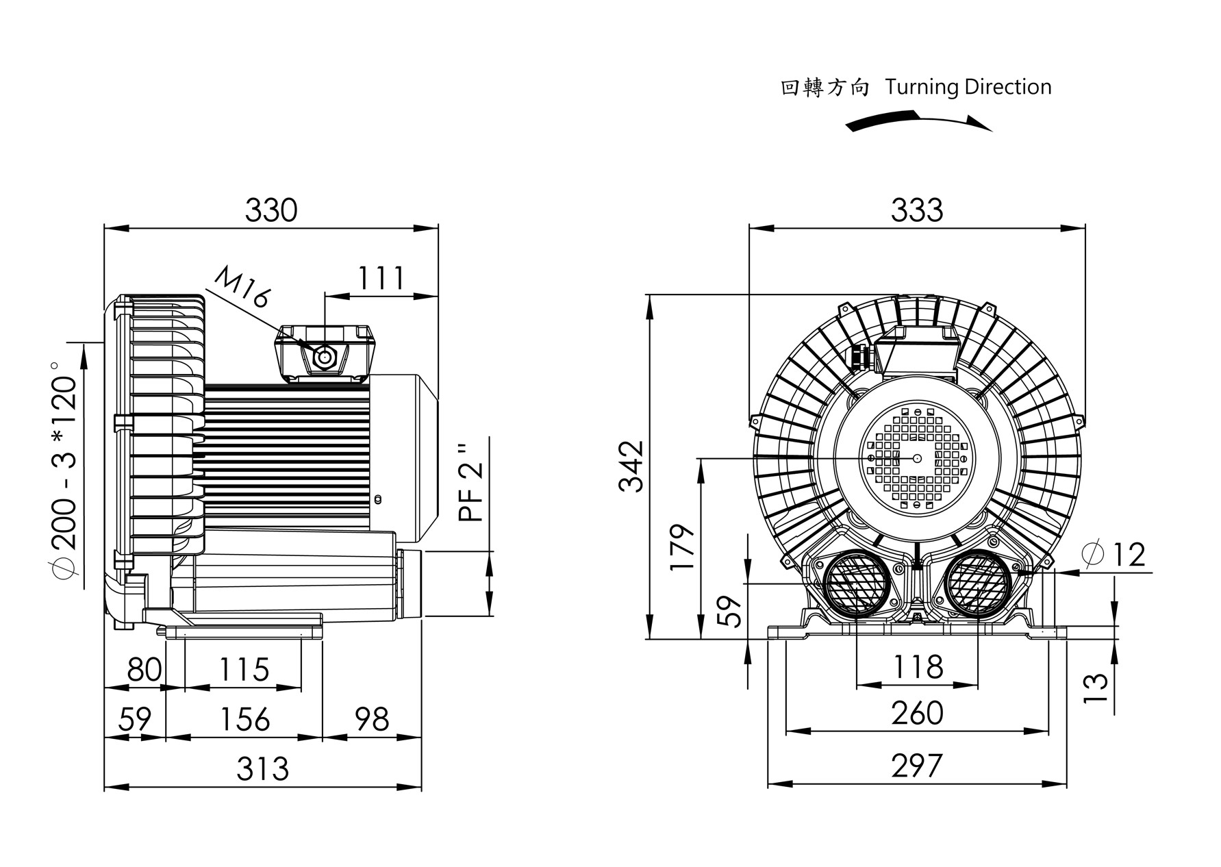 Ring Blower    LG-5068    2.5HP  3Φ