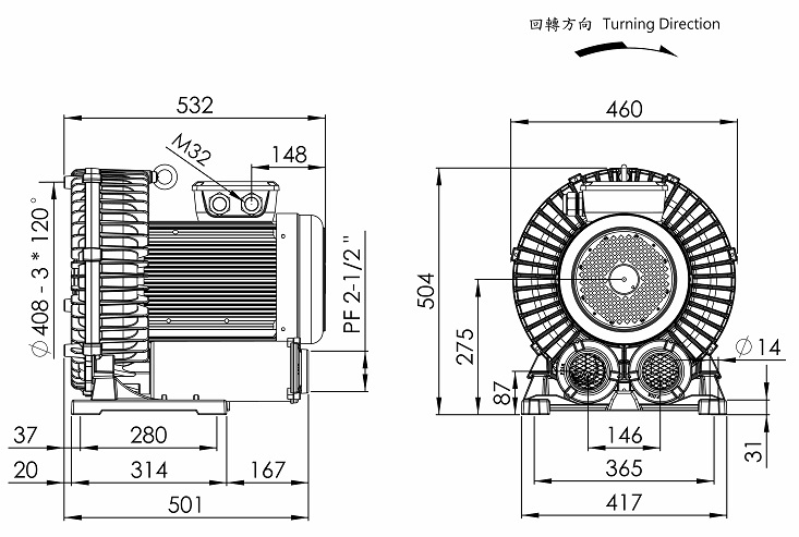 Ring Blower    LG-1306    13HP  3Φ