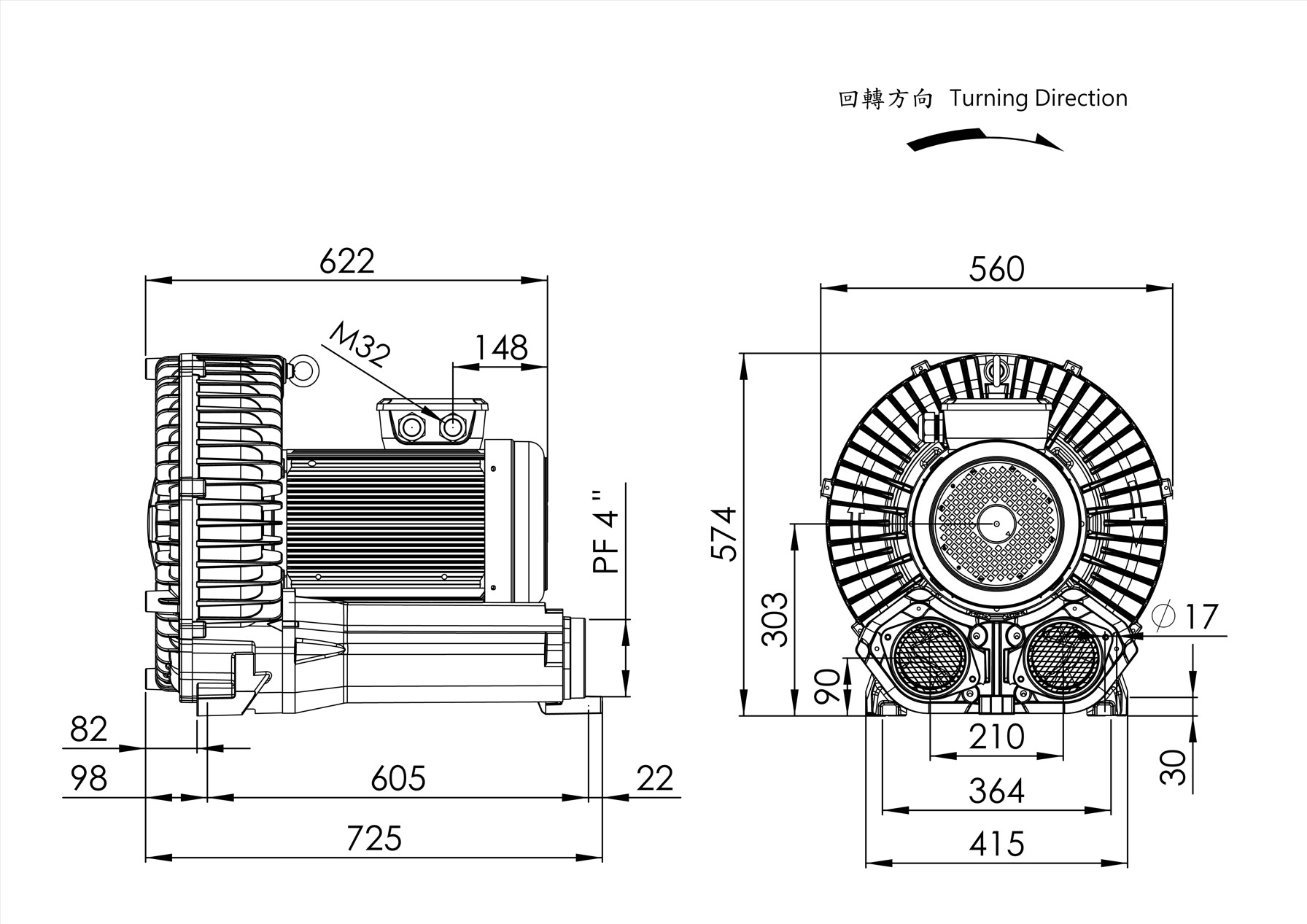 Ring Blower    LG-1506    15HP  3Φ