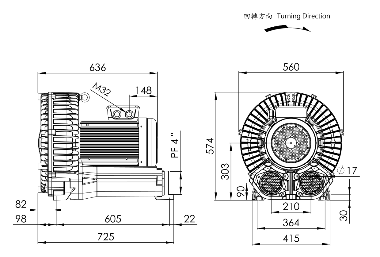 環形鼓風機 LG-2006    20HP  3Φ