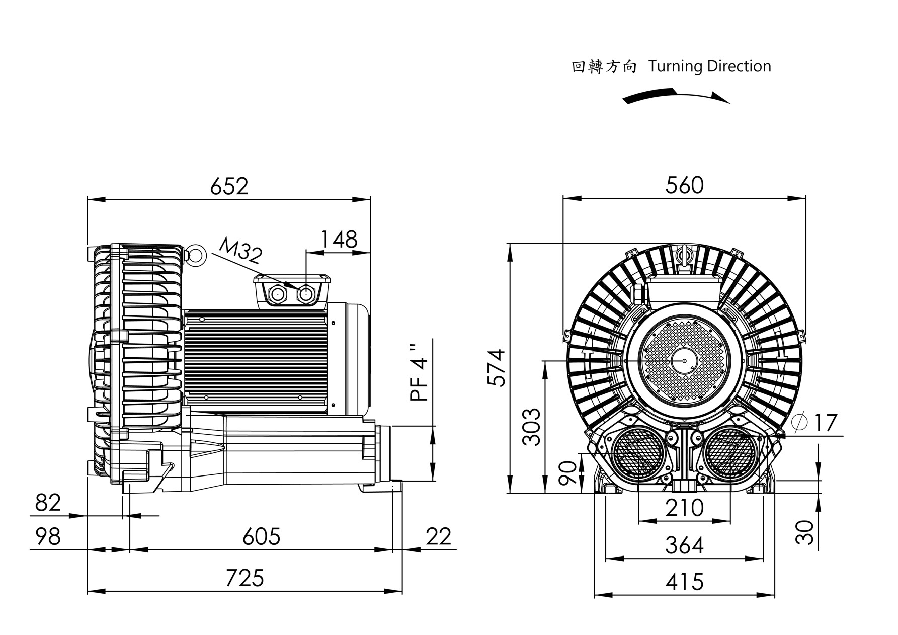 Ring Blower    LG-2506    25HP  3Φ