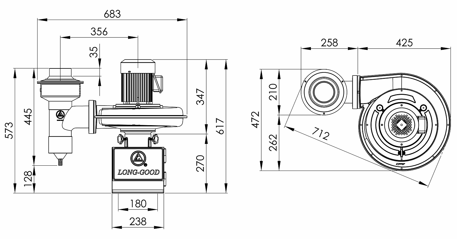 油霧回收機 LG-250A-D  立式  1HP   3Φ   