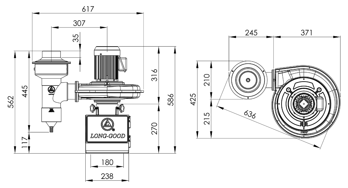 油霧回收機 LG-200A-D 立式   1/2HP   3Φ  