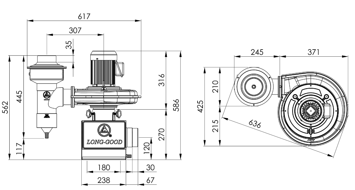 油霧回收機 LG-200B-D  橫式  1/2HP   3Φ