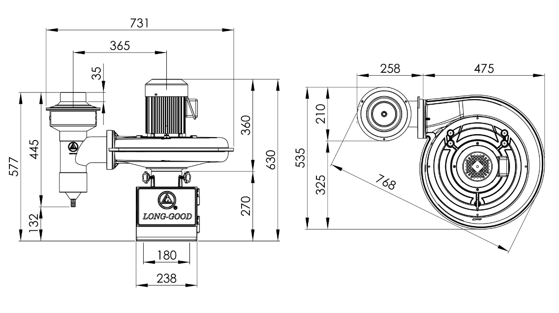 油霧回收機 LG-300A-D  立式  2HP   3Φ  