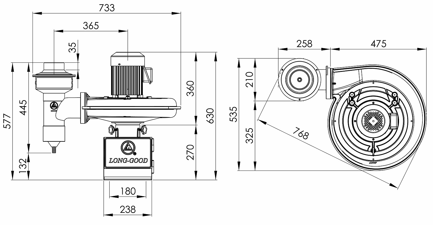 油霧回收機 LG-300A-D  立式  2HP   3Φ  