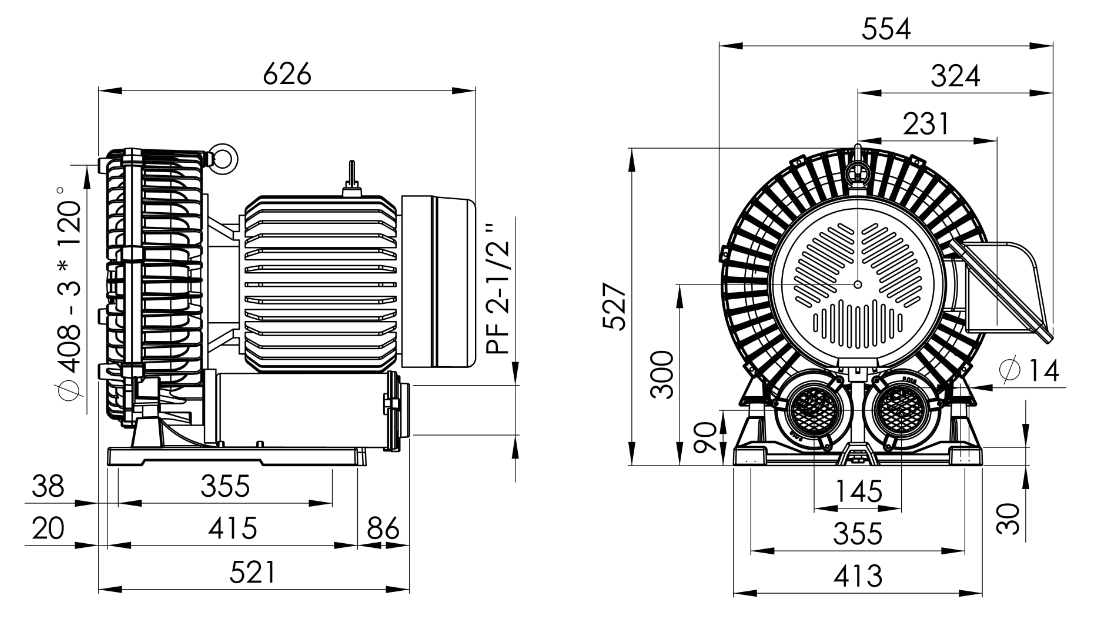 防爆 環形鼓風機 1HP-25HP (可客製)