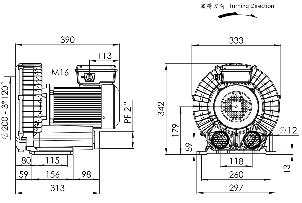 Ring Blower    LG-5068A-DL    2.5HP  1Φ