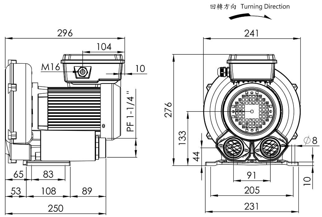 Ring Blower    LG-2068A-DL    1/2HP  1Φ