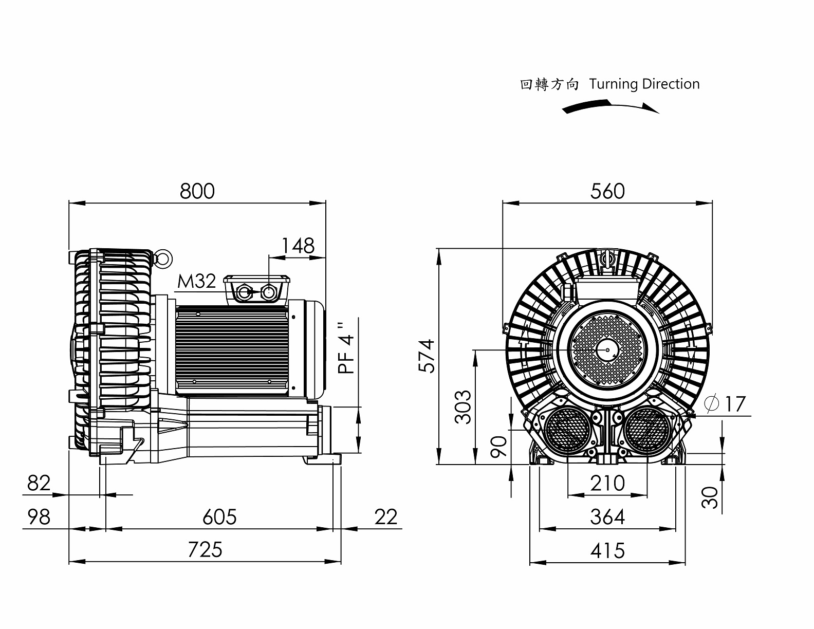 Ring Blower    LG-3006DL    30HP  3Φ